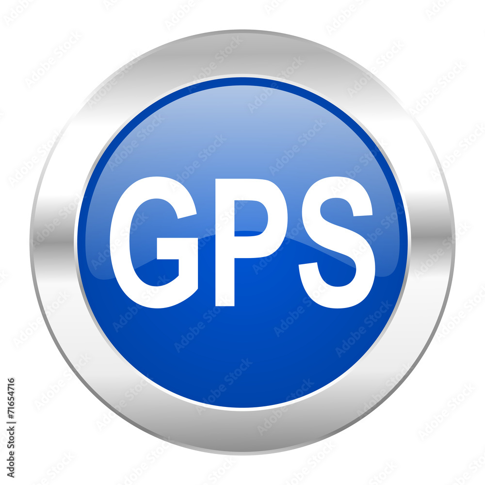 gps blue circle chrome web icon isolated gps blue circle chrome web icon isolated