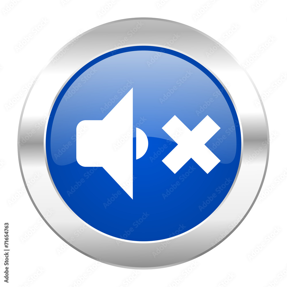 speaker volume blue circle chrome web icon isolated speaker volume blue circle chrome web icon isolated