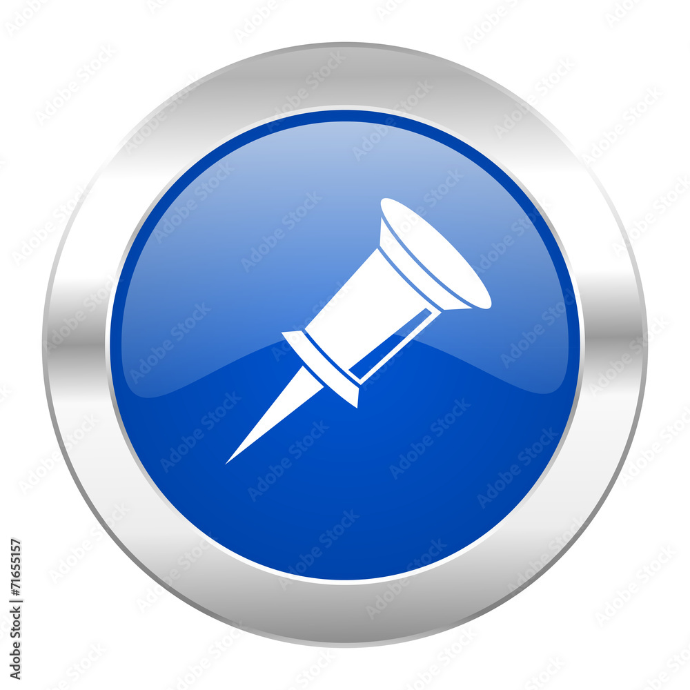 pin blue circle chrome web icon isolated pin blue circle chrome web icon isolated