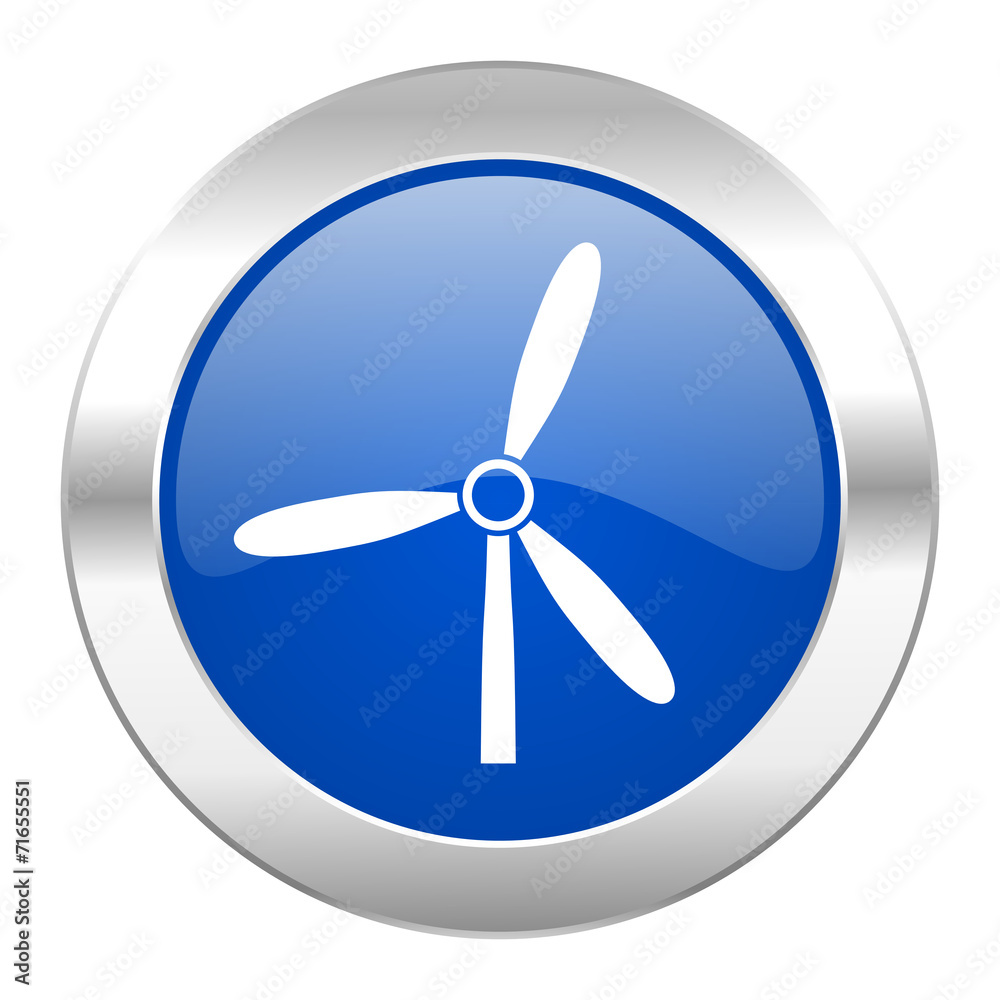 windmill blue circle chrome web icon isolated windmill blue circle chrome web icon isolated