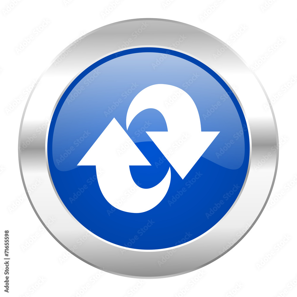rotation blue circle chrome web icon isolated rotation blue circle chrome web icon isolated