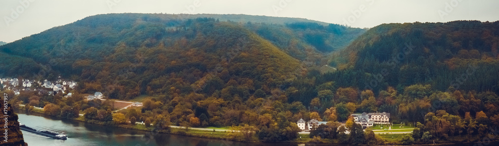 Panoramic view of the river Moselle (Mosel) Panoramic view of the river Moselle (Mosel)