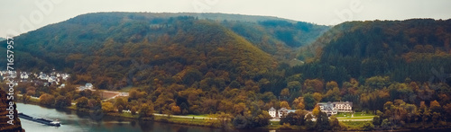 Panoramic view of the river Moselle (Mosel)