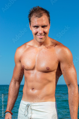 YOung man on the beach