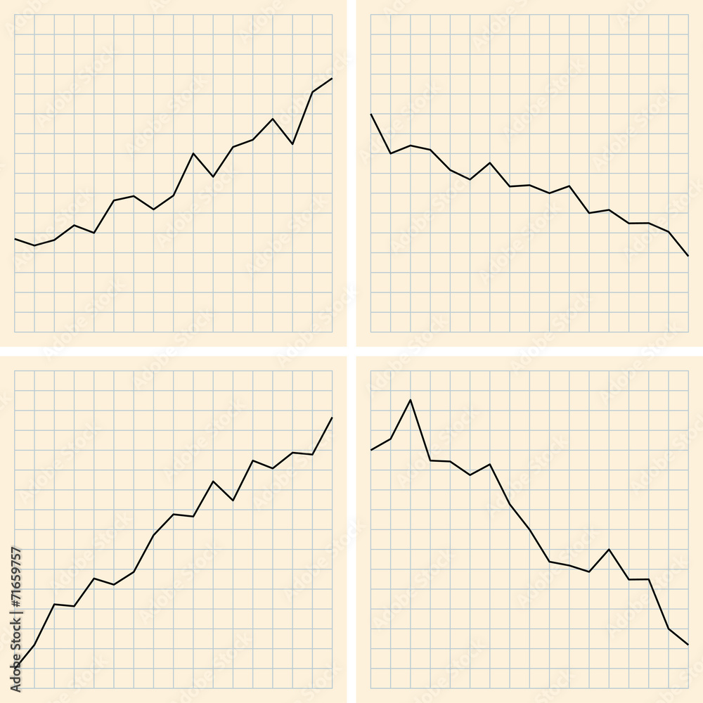 set of graphs - vector illustration