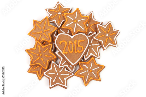 Homemade new year cookies - 2015 number