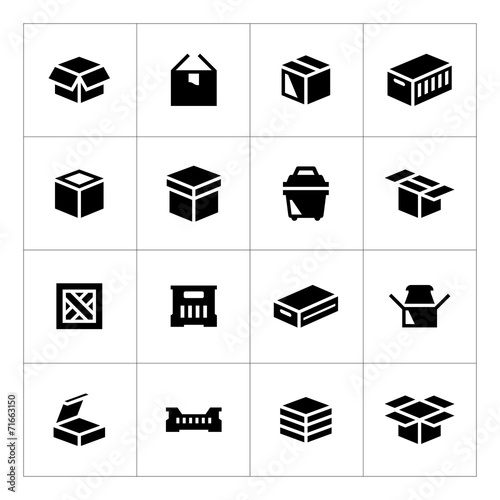 Set icons of box