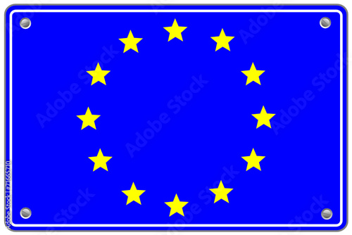 Europa Euro Flagge Schild  #141016-svg05