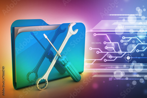 Computer technical service concept