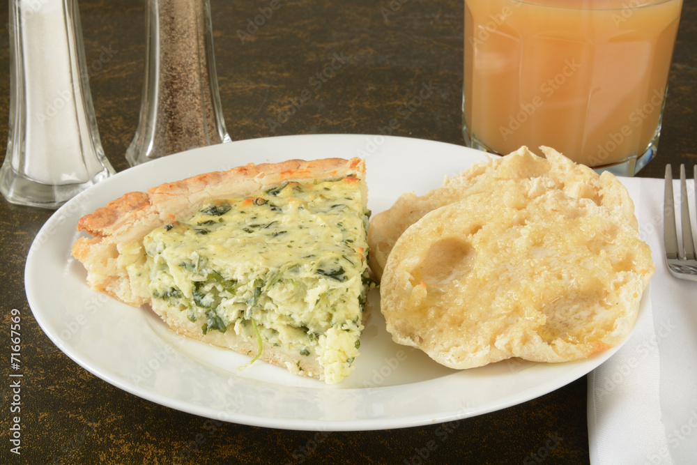 Quiche with English Muffin