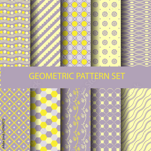 yellow and purple geometric...