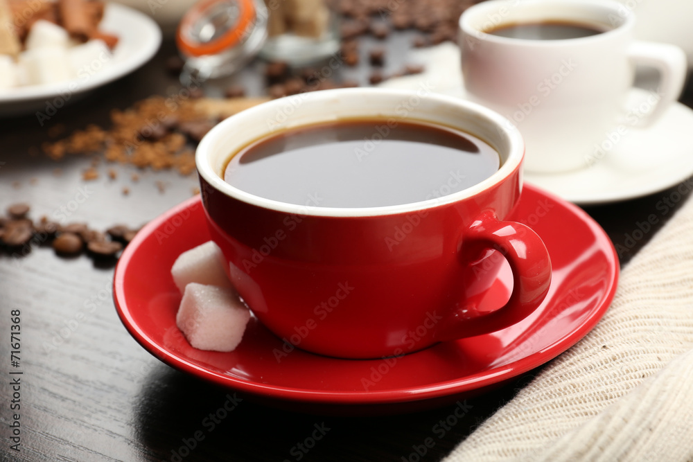 Fresh coffee with several ingredients Fresh coffee with several ingredients