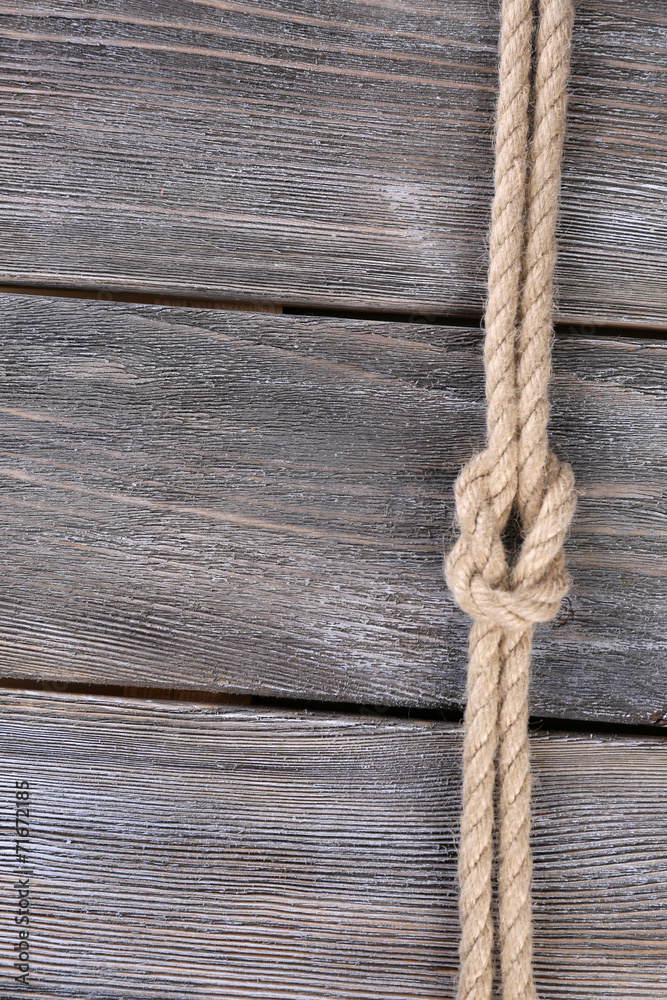 Marine knot on wooden background