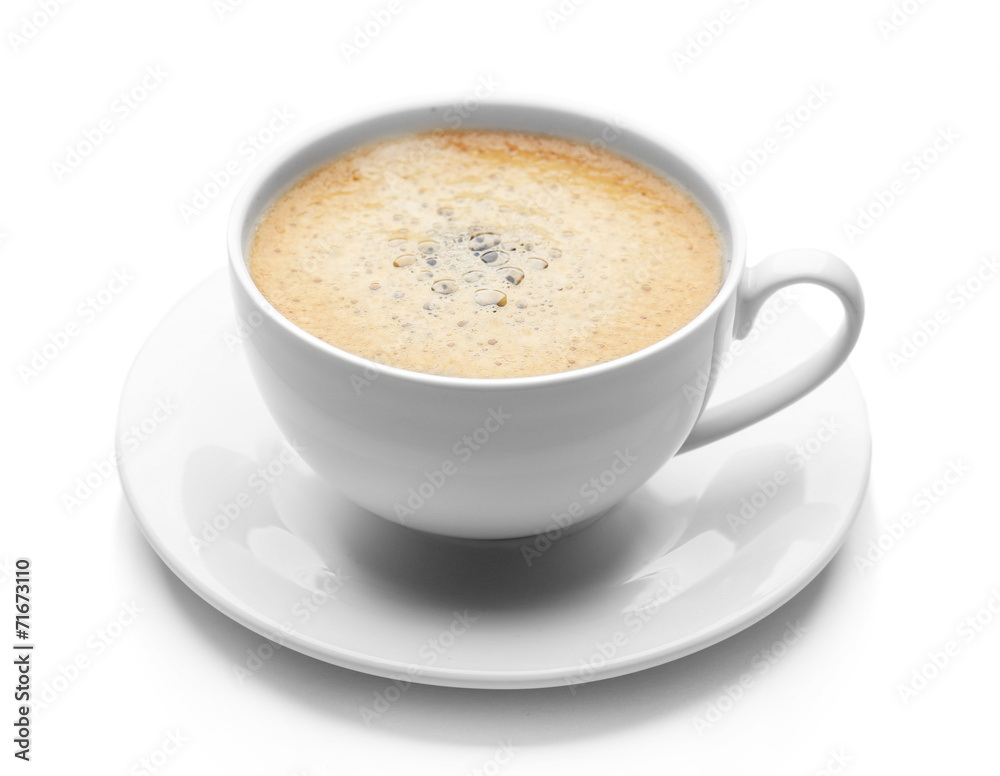 Cup of coffee isolated on white Cup of coffee isolated on white