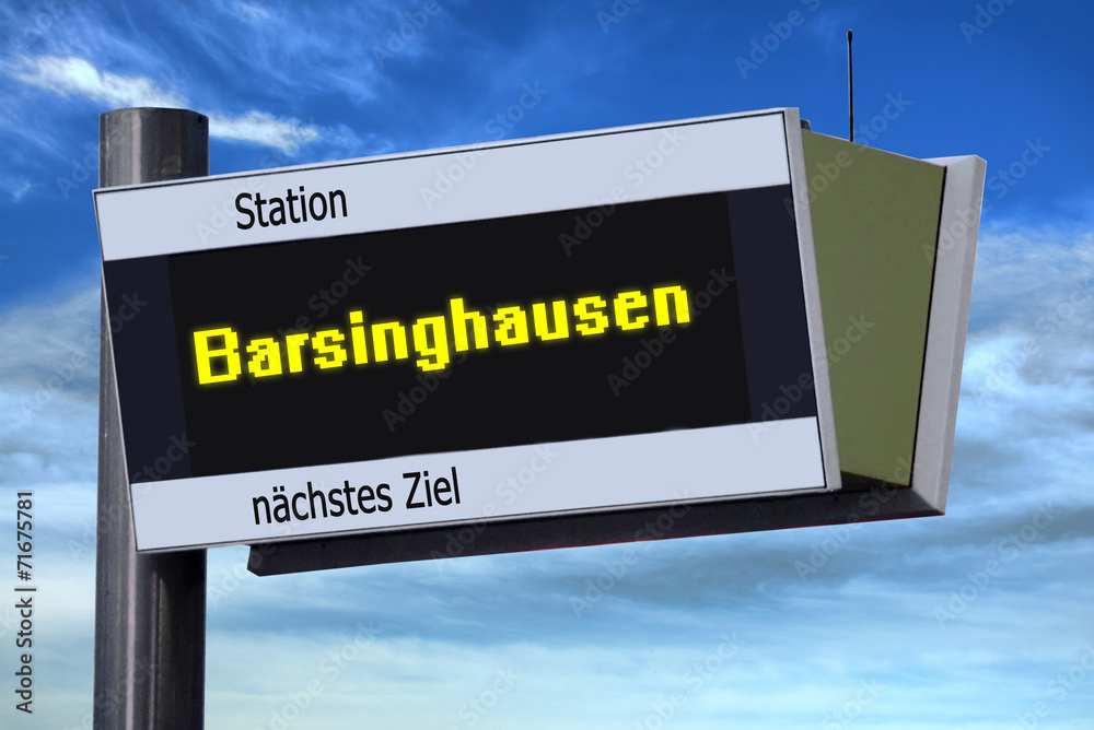 Anzeigetafel 6 - Barsinghausen