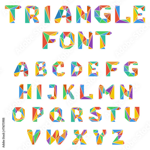 mosaic triangular alphabet