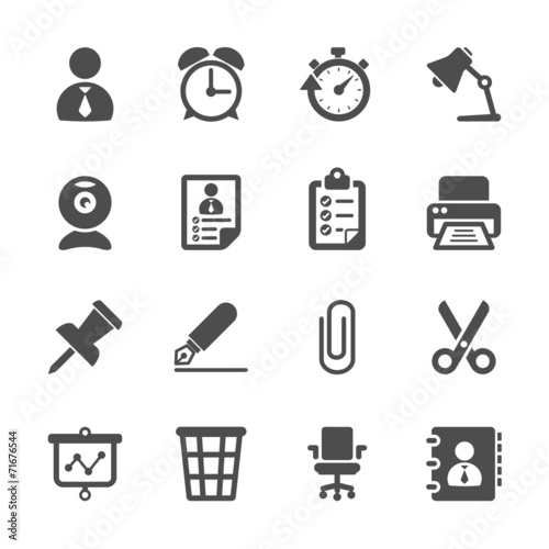 business and office work icon set, vector eps10