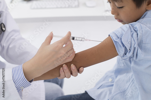 Children afraid of vaccination