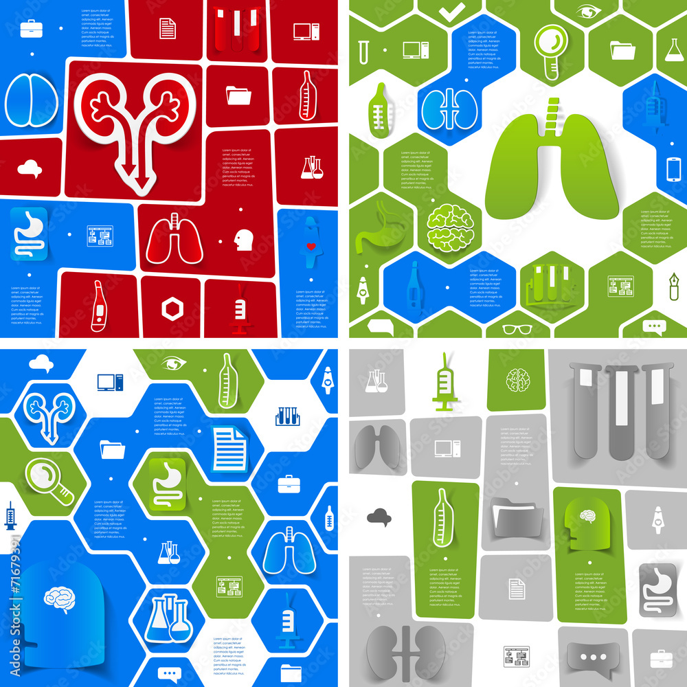 Medical sticker infographic - obrazy, fototapety, plakaty 