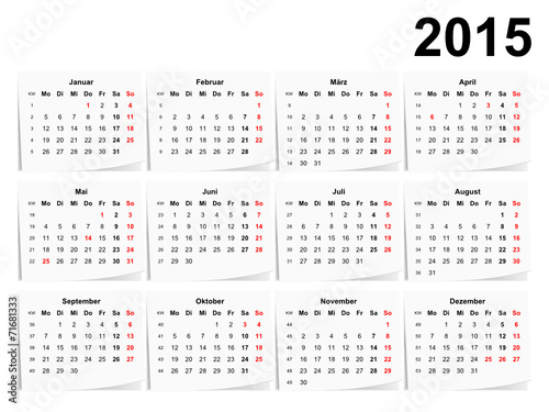 Wandkalender 2015