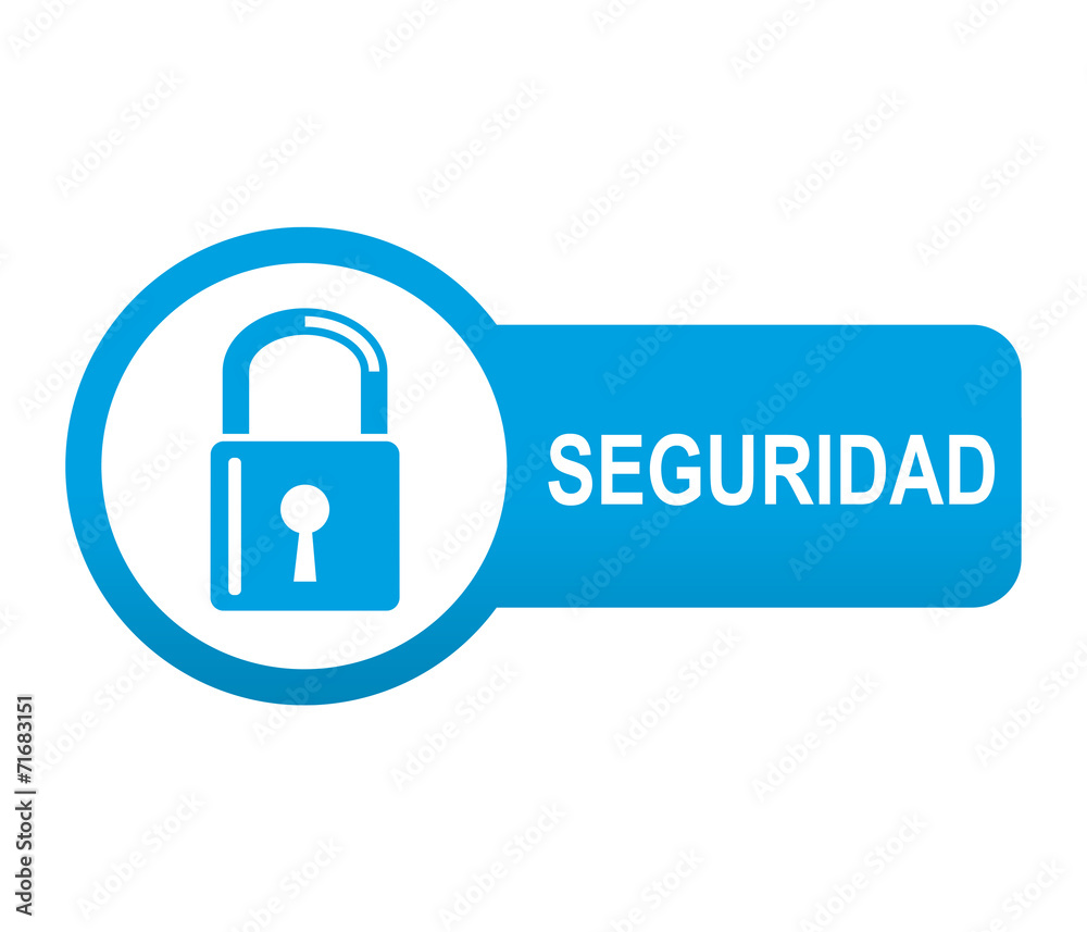 Etiqueta app lateral azul SEGURIDAD Etiqueta app lateral azul SEGURIDAD