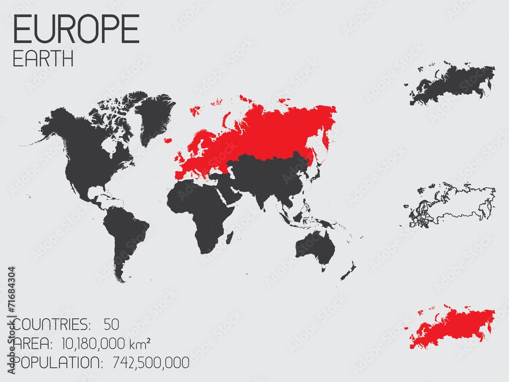 Naklejka premium Set of Infographic Elements for the Country of Europe