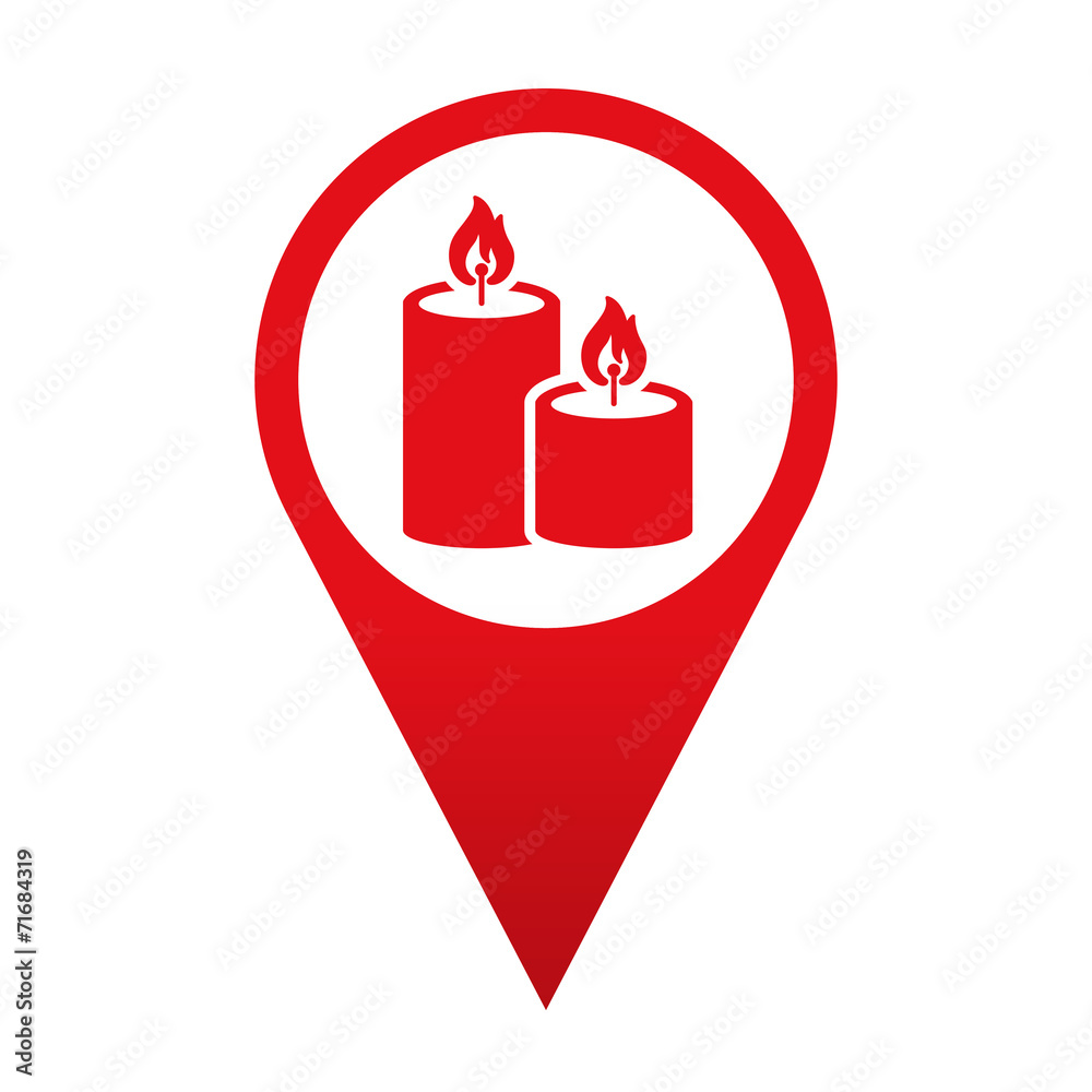 Obraz premium Icono localizacion velas de navidad