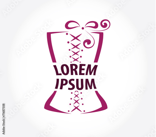 corset logo design template.