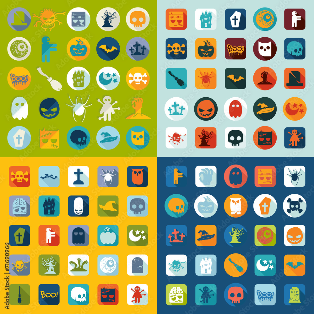 Set of halloween icons Set of halloween icons