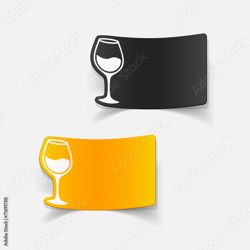 realistic design element: wineglass