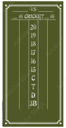 Cricket scoreboard darts