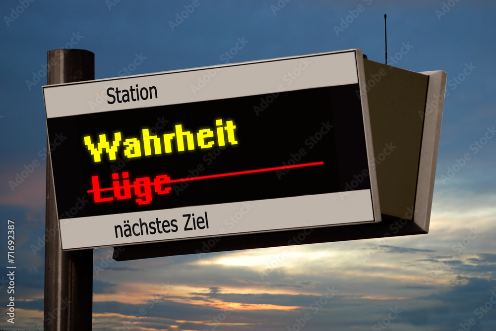 Anzeigetafel 4 - Wahrheit
