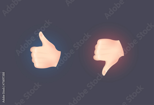 Thumbs up and down