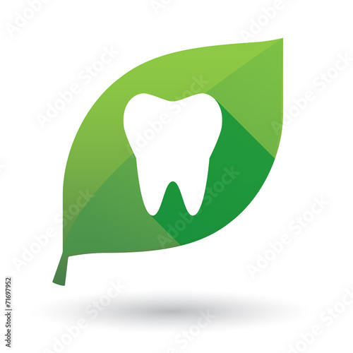 leaf icon with a tooth