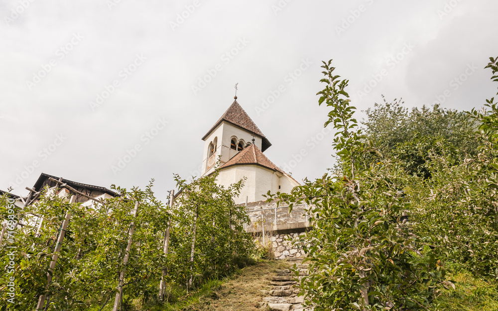 Südtirol, Sankt Peter, Kirche, Vinschgau, Waalweg, Italien