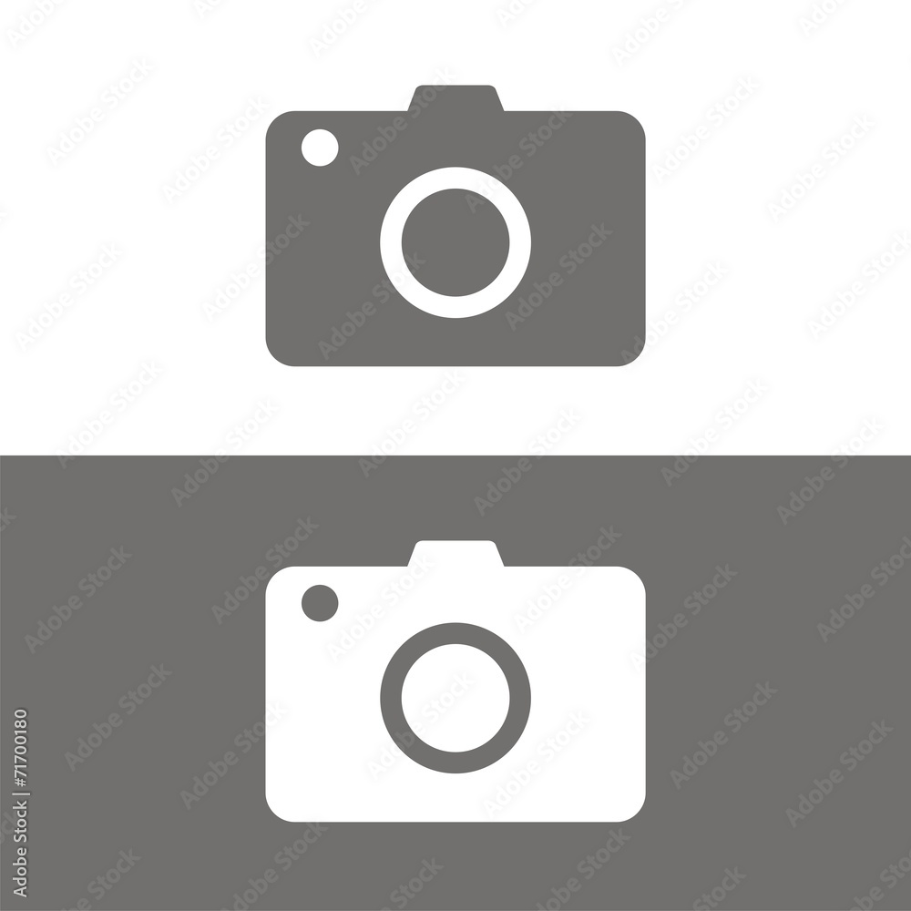 Icono cámara fotográfica BN