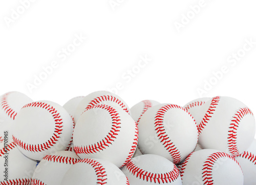 Baseballs isolated and place for an inscription
