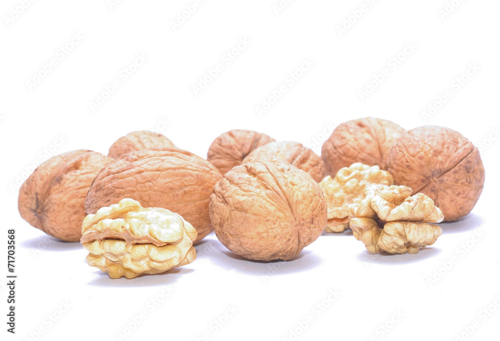 Walnuts isolated on white background Walnuts isolated on white background