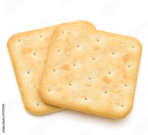 Dry cracker cookies isolated on white background cutout