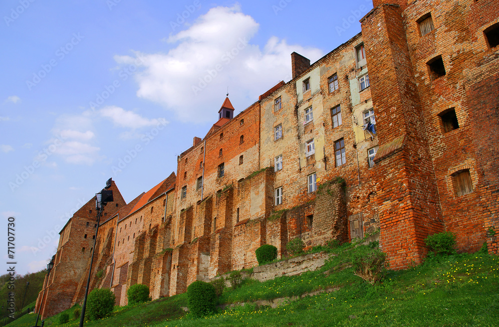 Gothic medieval granaries in Grudziadz .