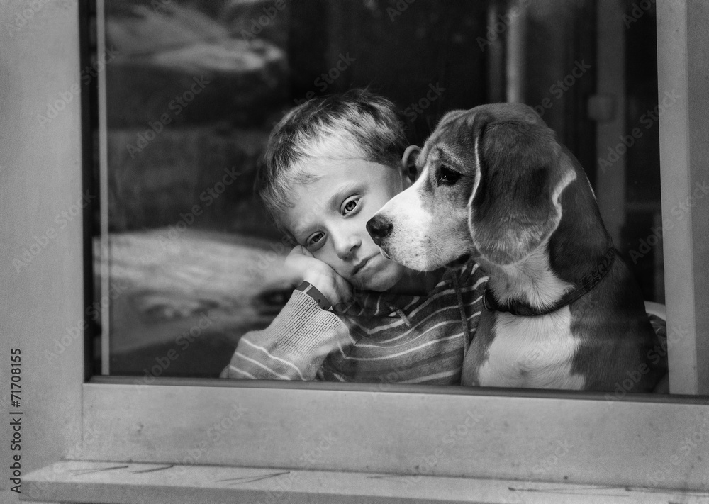 Little boy best sale with dog