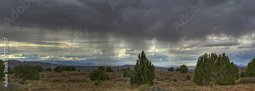 Rain Storm Over Utah Landscape