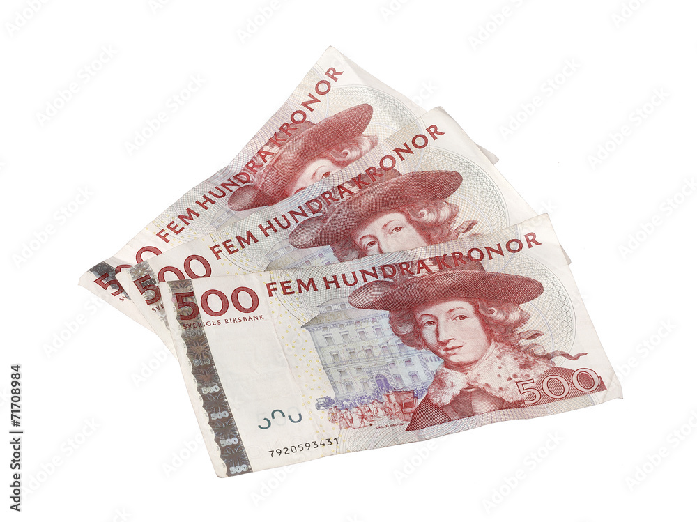 3 x 500 svenska kronor