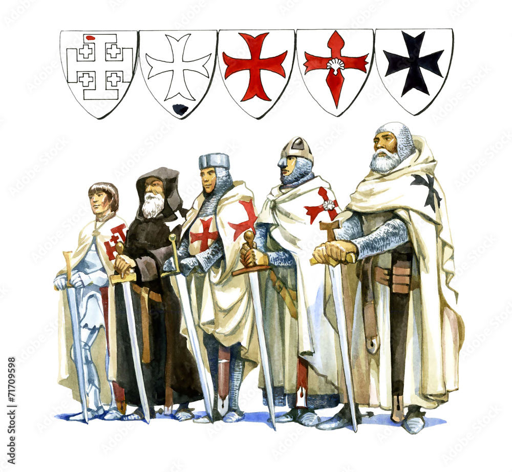 Knights Templar - obrazy, fototapety, plakaty 