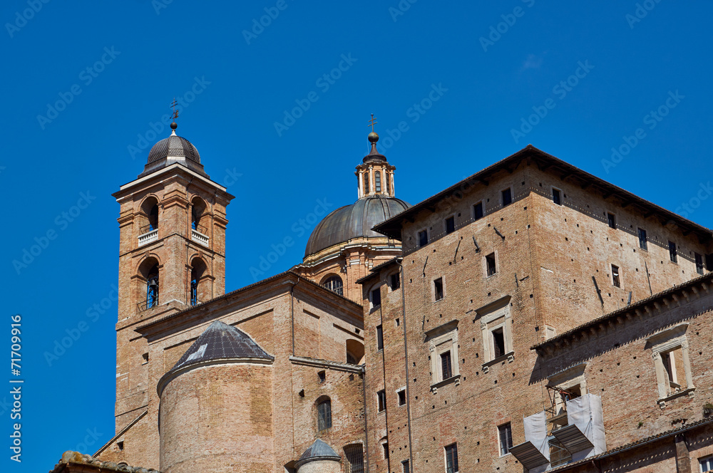 Details architecture of city. Cathedral Italy