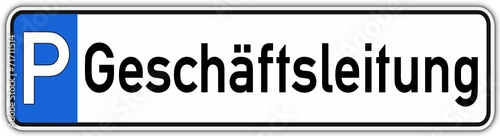 Geschäftsleitung Parken Schild  #141017-svg05
