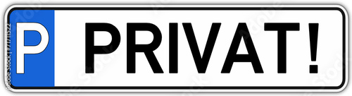Privat Parkplatz Schild  #141017-svg09
