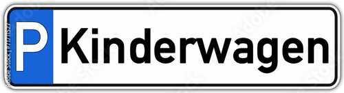 Kinderwagen Parkplatz Schild  #141017-svg13