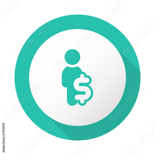  Flat Long Shadow Icon - Vector