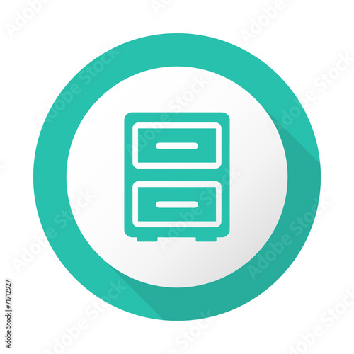 Flat Long Shadow Icon - Vector